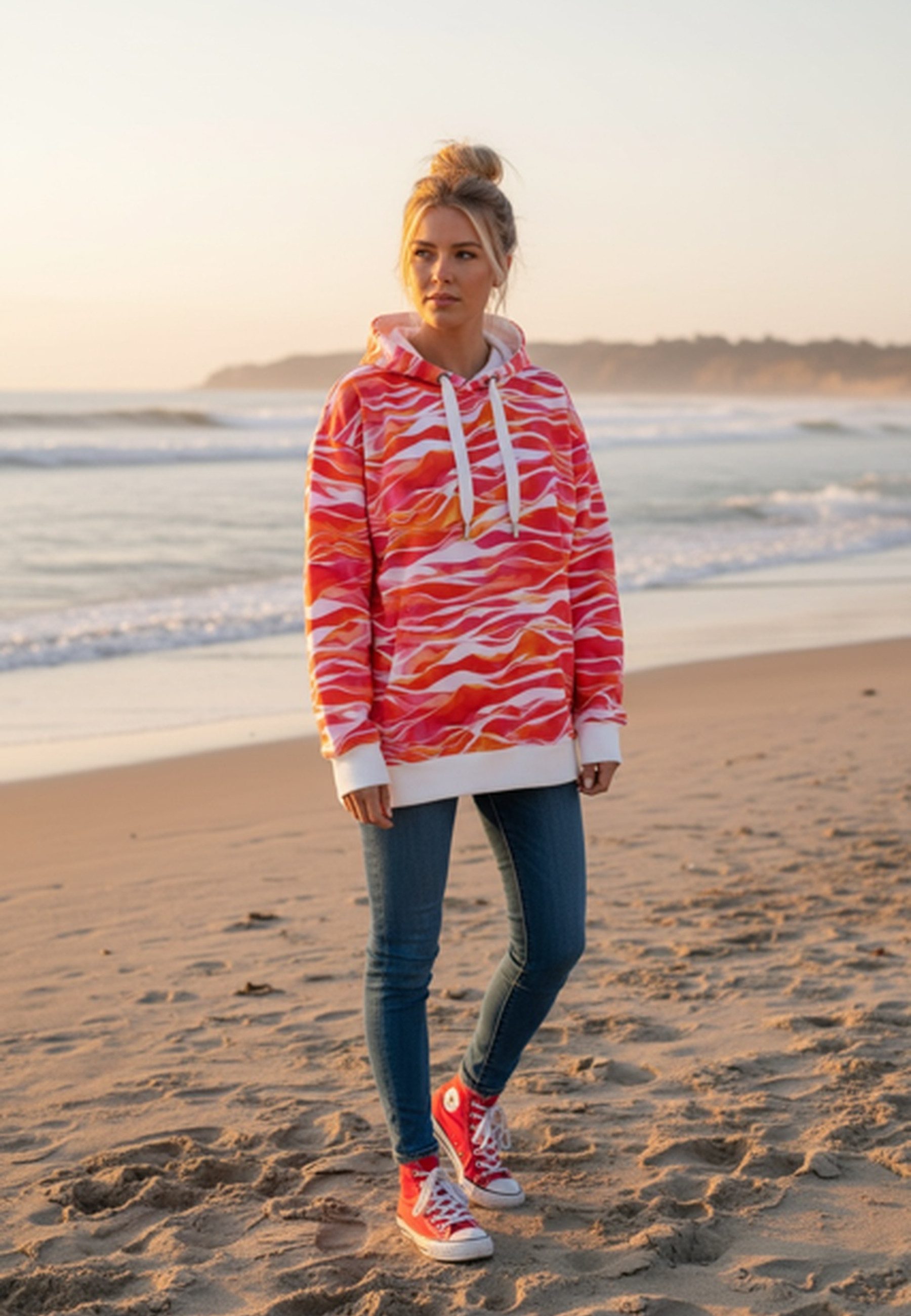 salzhaut Hoodie VANDAAG Damen Oversized salzhaut Kapuzenpullover – bequemer Fit und nordisch klares Design