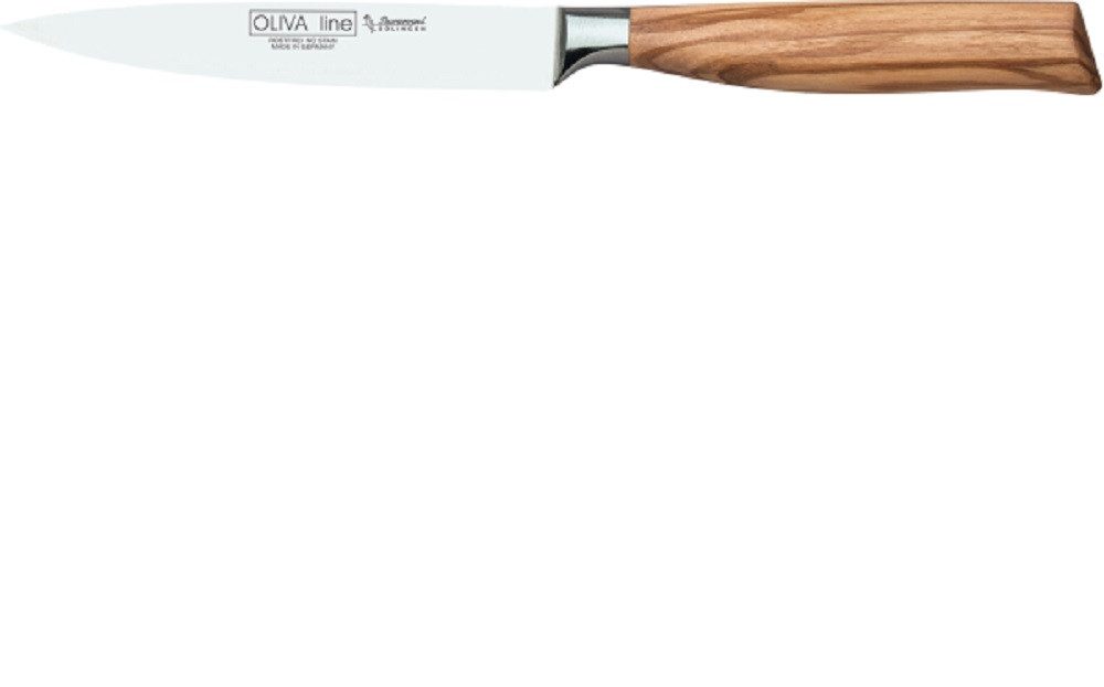 Burgvogel Spickmesser Spickmesser, Klinge 12 cm, Griff aus Olivenholz