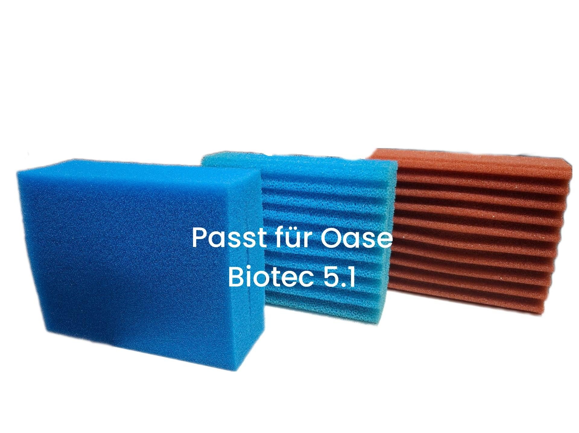 Koi Herdecke Teichfilter Ersatzschwamm Set passend für Oase Biotec 5 .1 Teichfilter 1 x rot 2