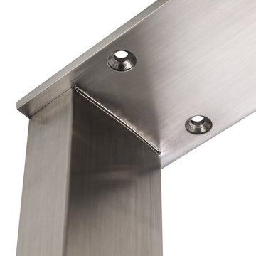SO-TECH® Tischgestell TAB echt Edelstahl Profil 80 x 40 mm, bis Höhe: 720 mm und Tiefe: 800 mm