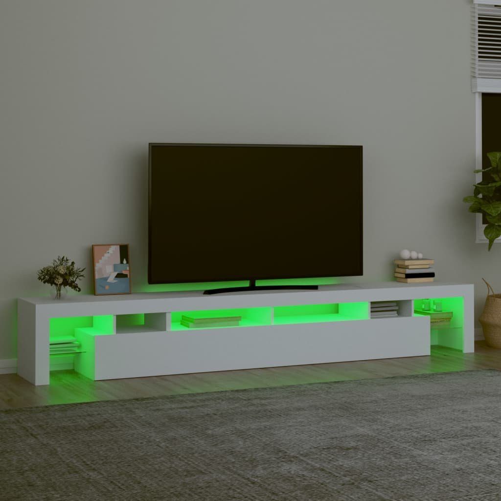 cm TV-Schrank Weiß vidaXL mit LED-Leuchten TV-Schrank (1-St) 260x36,5x40