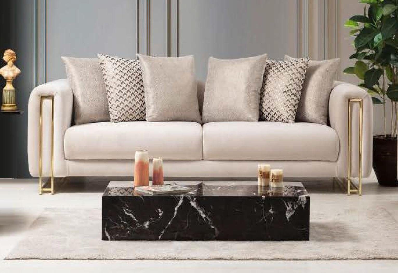 JVmoebel 3-Sitzer Design Textil 3 Sitzer Weiß Elegant Modern Sofa Couch, Made in Europe