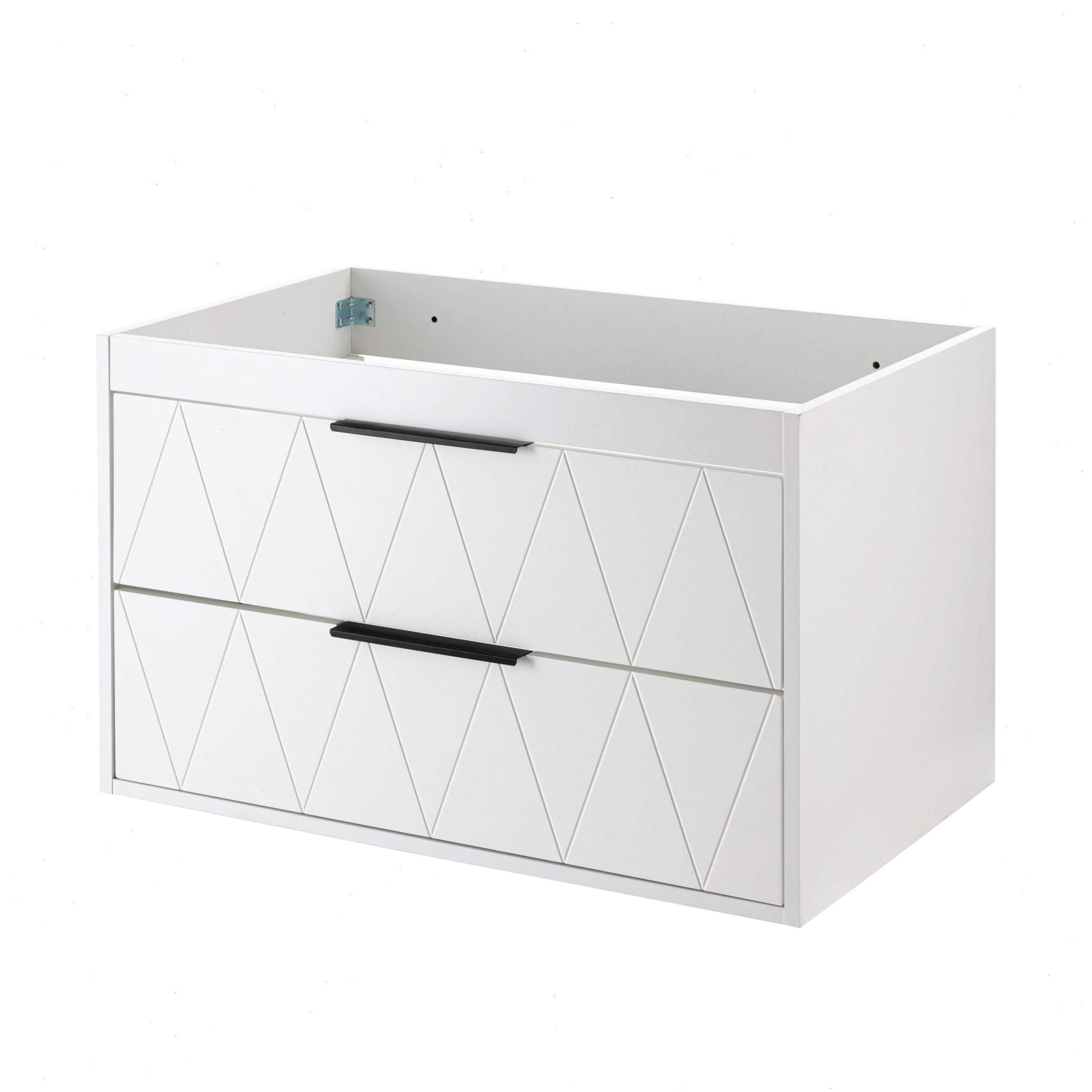 UEV Waschbeckenunterschrank 60cm/75cm/90cm hängend (Badezimmmer Möbel für Gäste WC) Schubladen mit Soft-close, Badmöbel Set für Badezimmer