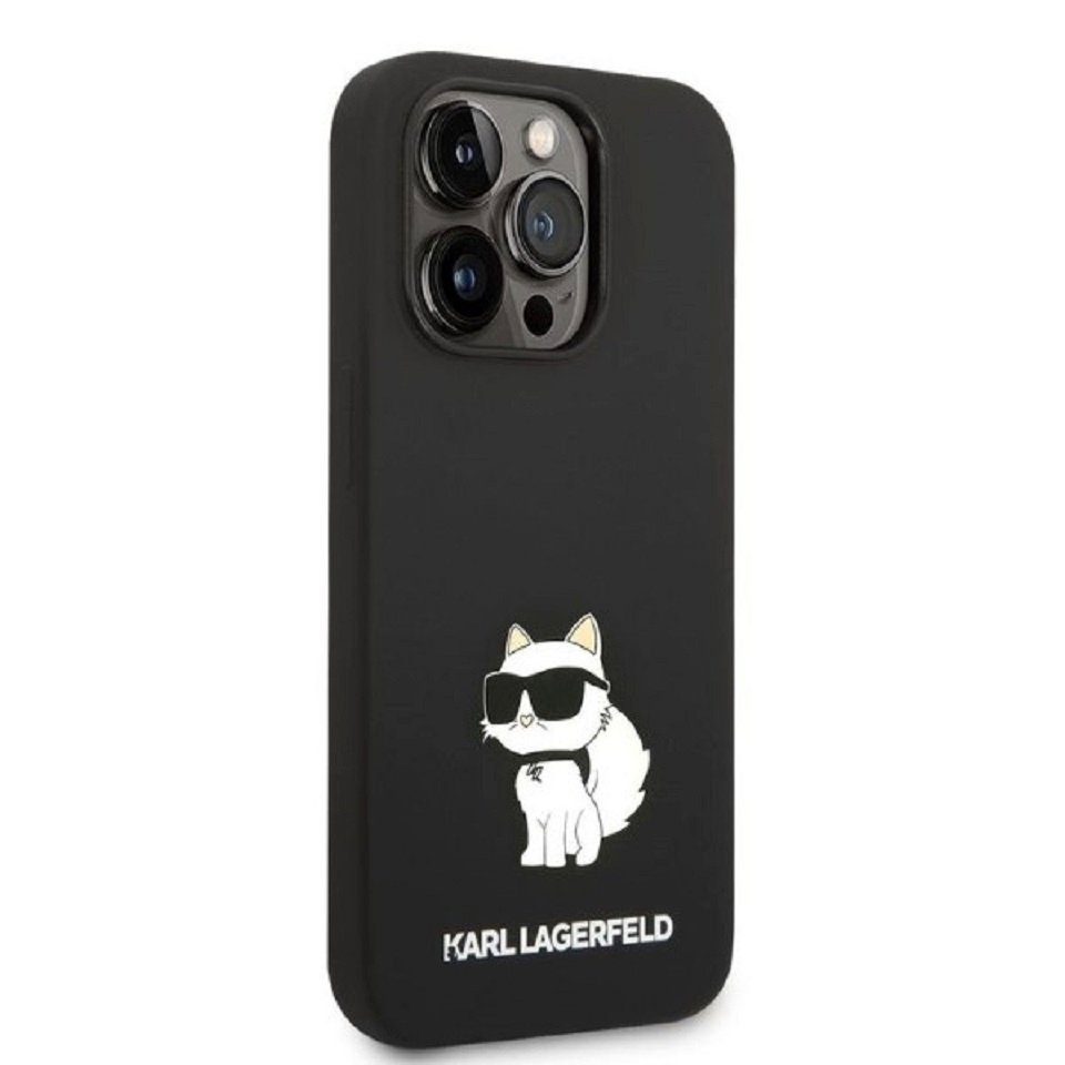 KARL LAGERFELD Handyhülle Case iPhone 14 Pro Katze Silikon 6,1 Zoll, Kantenschutz