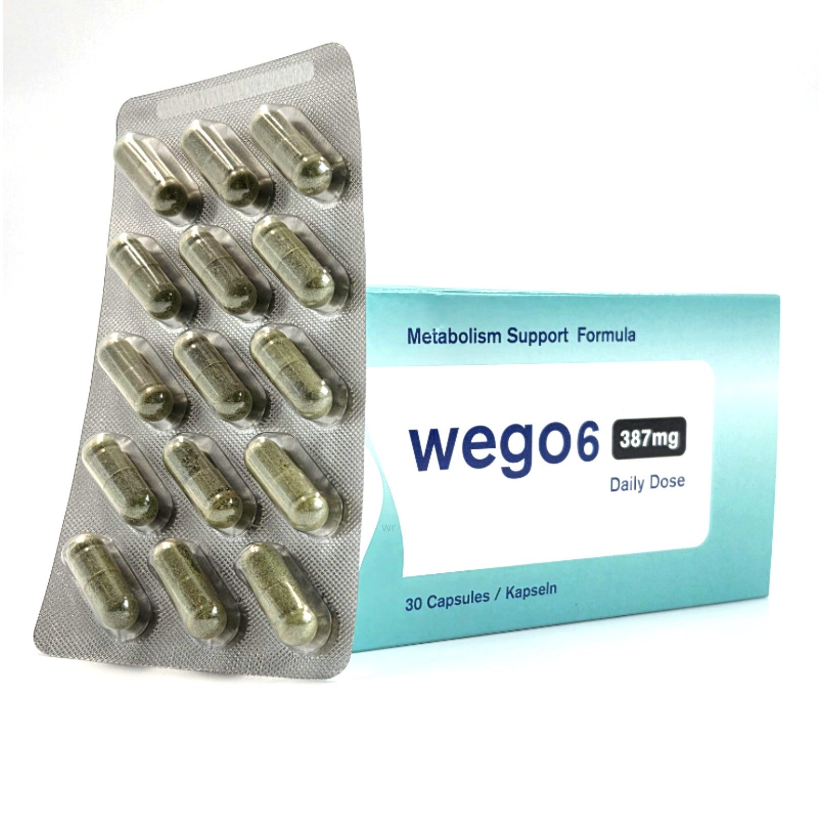 Wego6 Wego6 Metabolism Kapseln, 30 St., 17 g, Natürliche Inhaltstoffe – Vegan- GMO-Frei