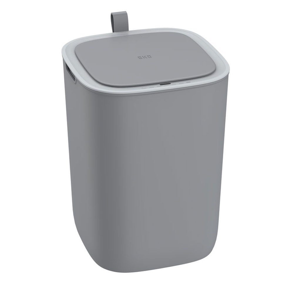 Grau Abfalleimer Smart Mülleimer Weiß 30L, quadratischer mit Moderner PROREGAL® Sensor,
