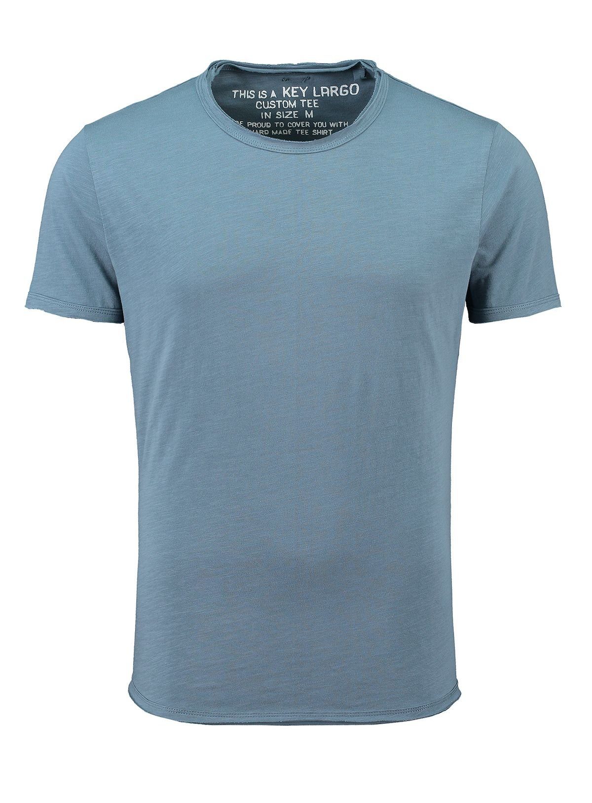 Key Largo T-Shirt Bread vintage Look uni Basic T00621 Rundhalsauschnitt uni günstig online kaufen
