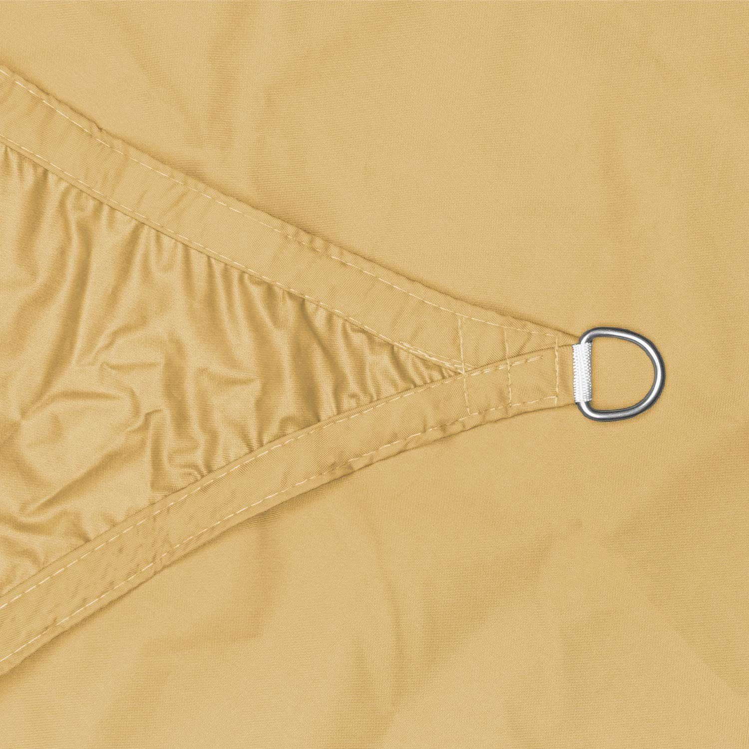 anndora Sonnensegel Tarp 3x3x3m dreieckiger Sonnenschutz, (Sandfarben), wasserabweisender Stoff