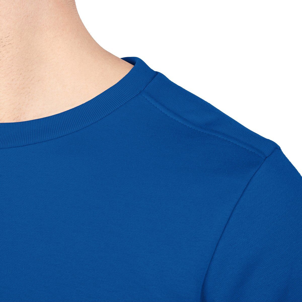 Jako Langarmshirt Sweat Organic (Freizeit, Bio-Baumwolle) royalblau Herren