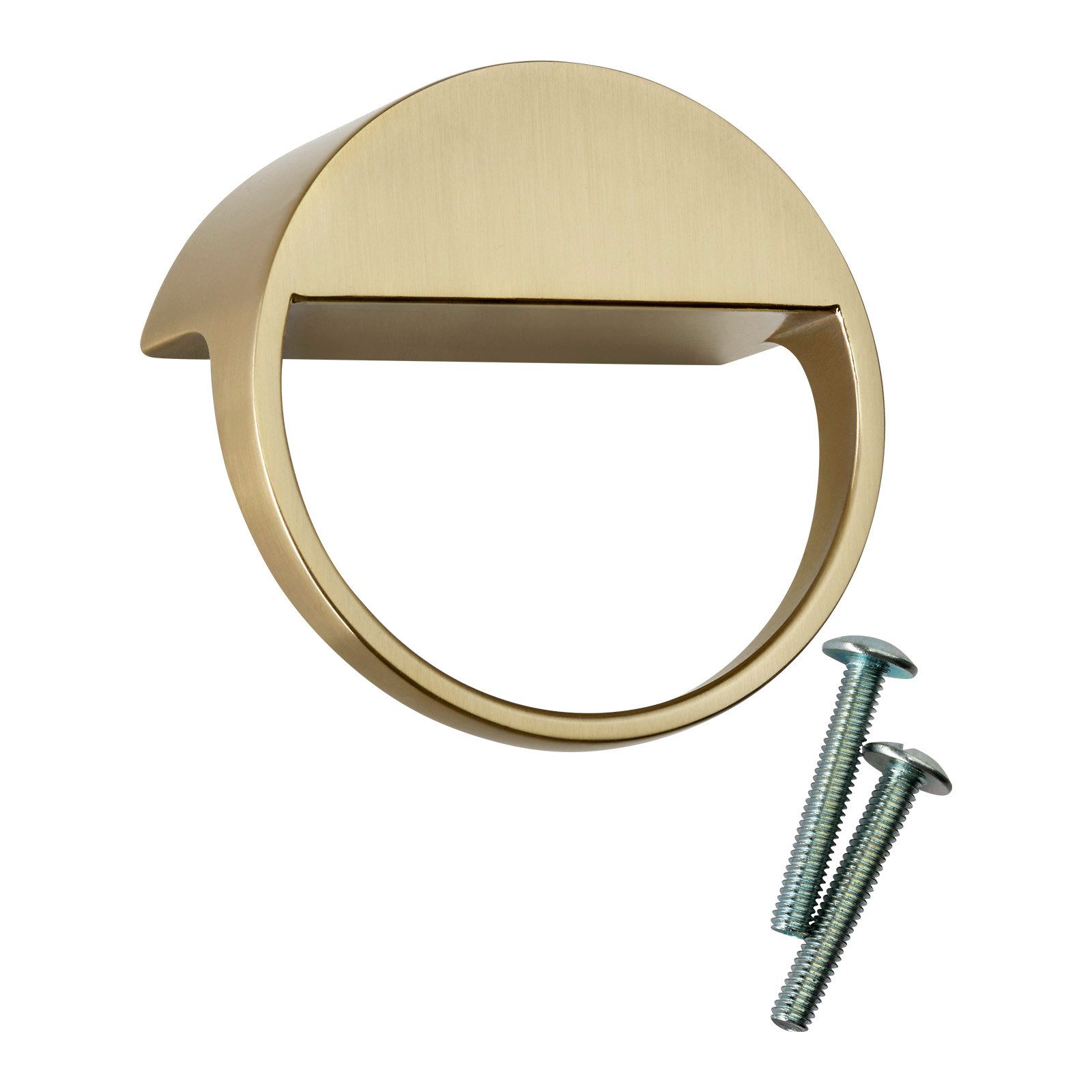 SO-TECH® Möbelgriff ZEN BA 32 mm Möbelknopf Ø 59 mm, Tiefe 29 mm (1-St), Knopfgriff Gold matt gebürstet