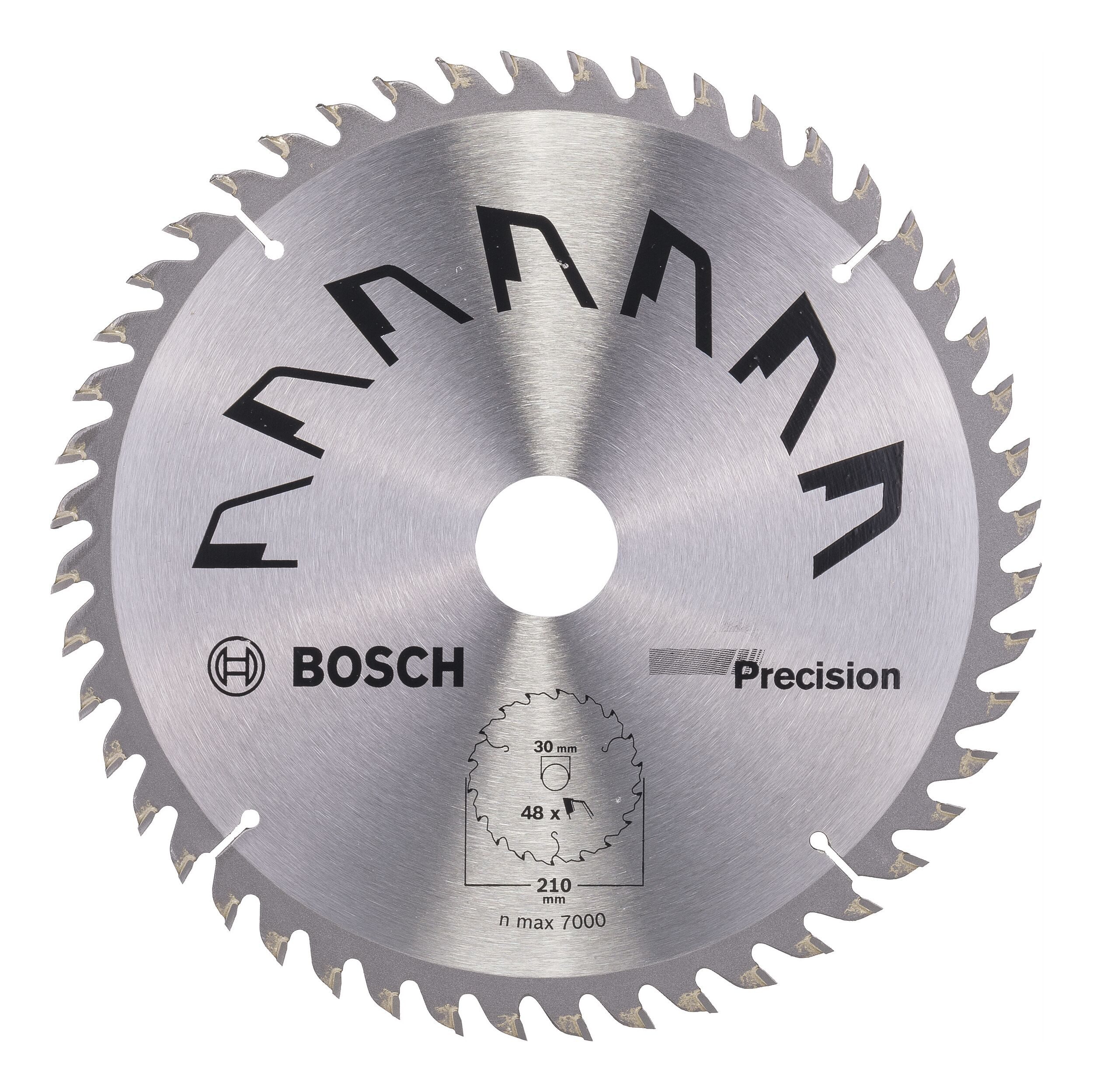 BOSCH Kreissägeblatt, Precision, 210 x 30 mm, Zähnezahl 48