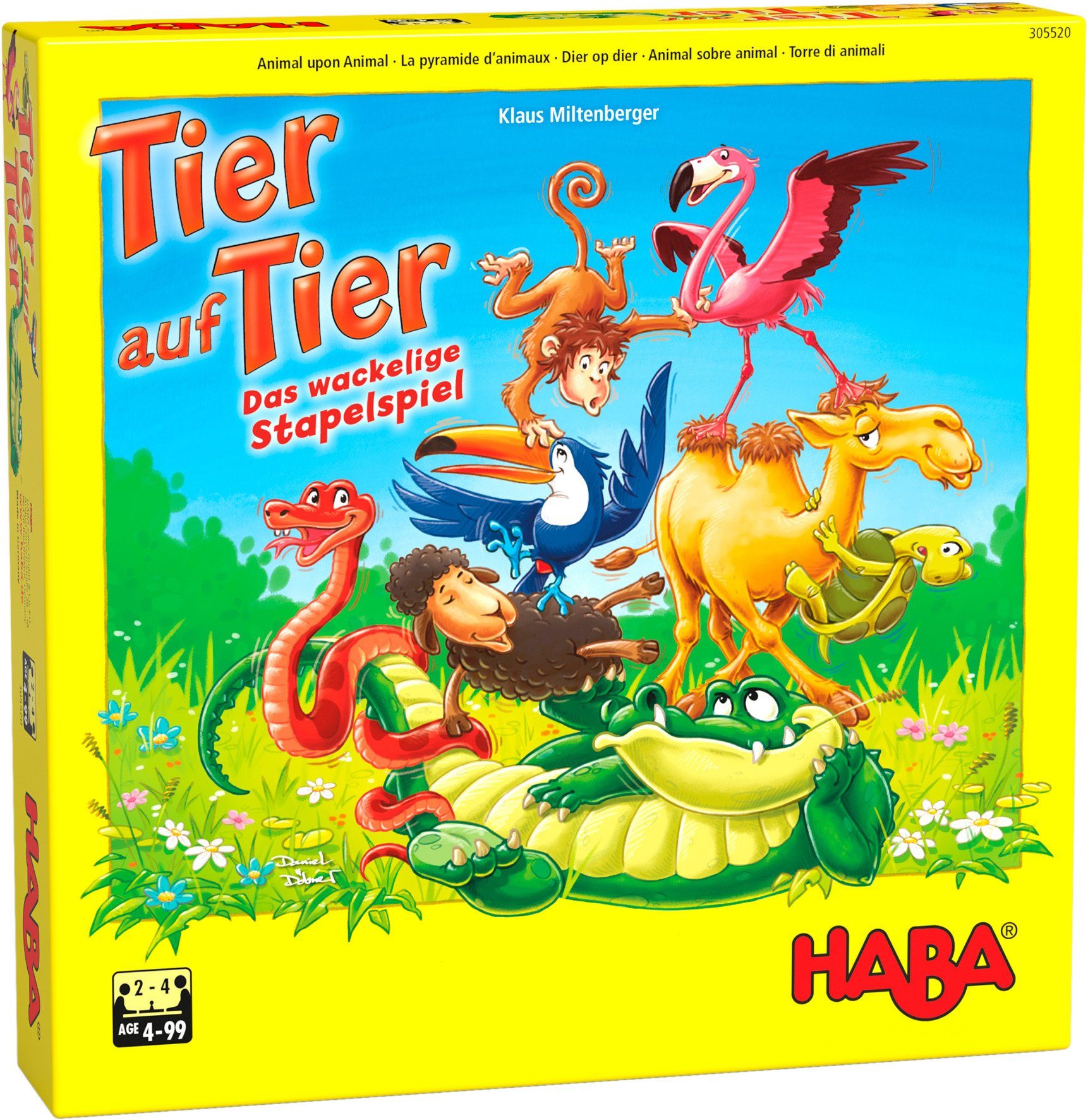 Image of Haba Spiel, Kinderspiel »Tier auf Tier – Das wackelige Stapelspiel«, Made in Germany