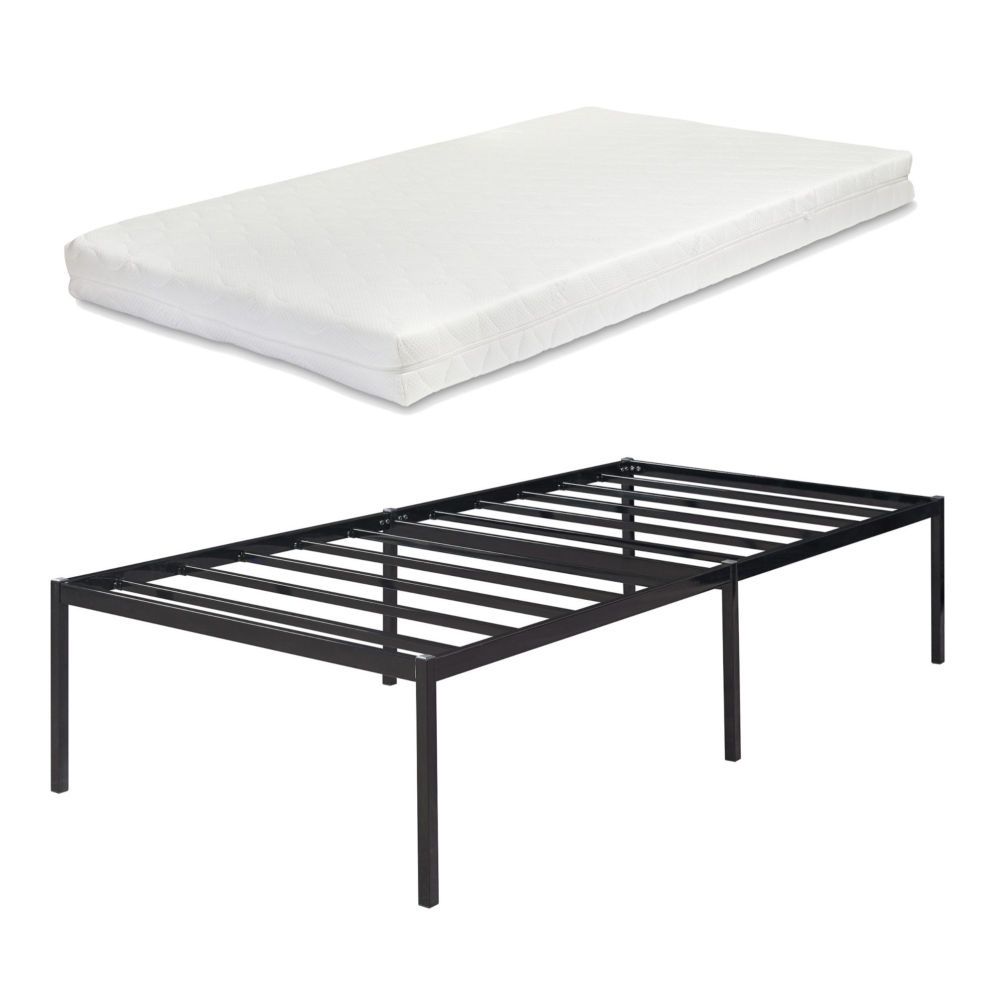 en.casa Metallbett, »Vårdö« mit Matratze 90 günstig online kaufen