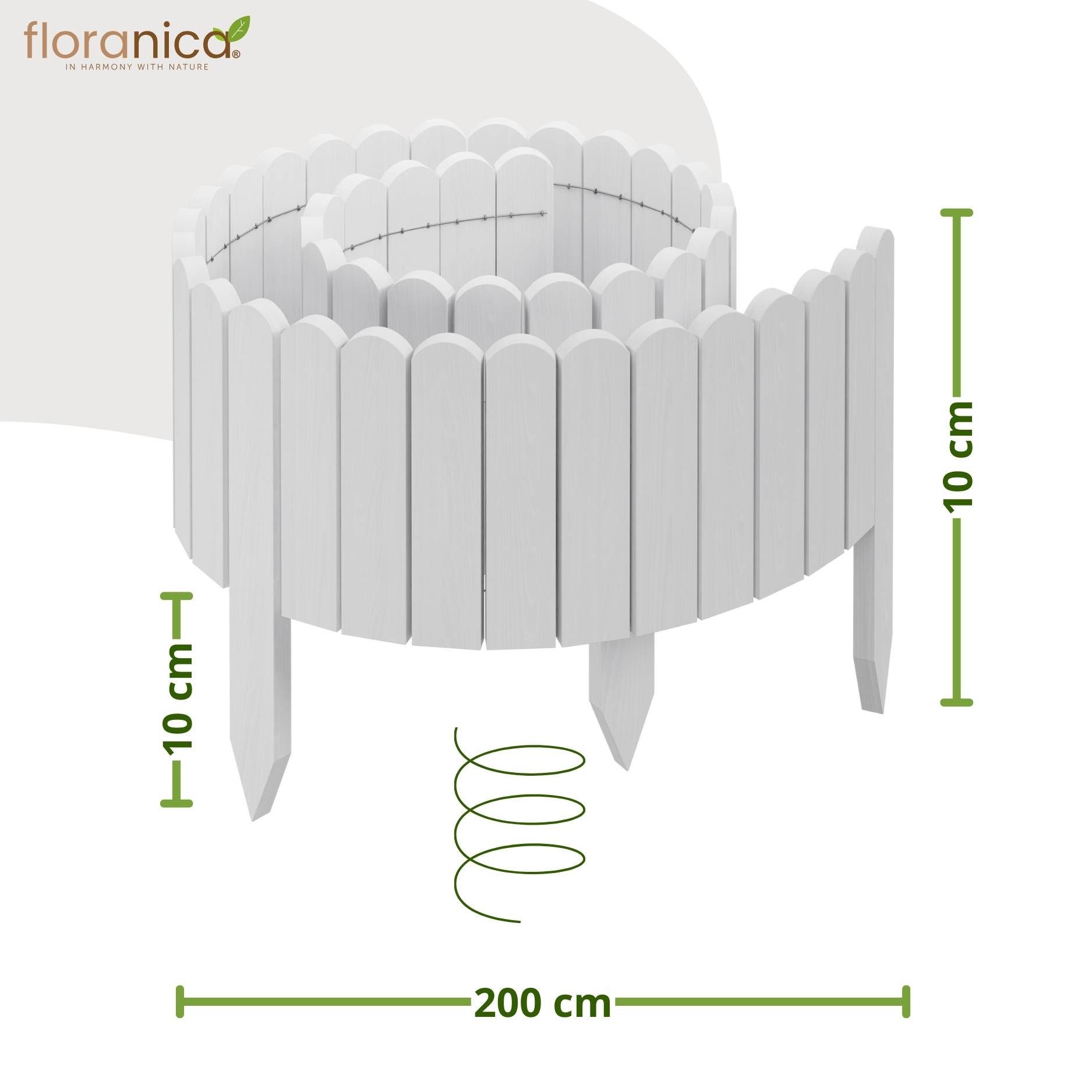 Floranica Palisade Beeteinfassung Beetumrandung Rasenkante Umrandung Flexib günstig online kaufen