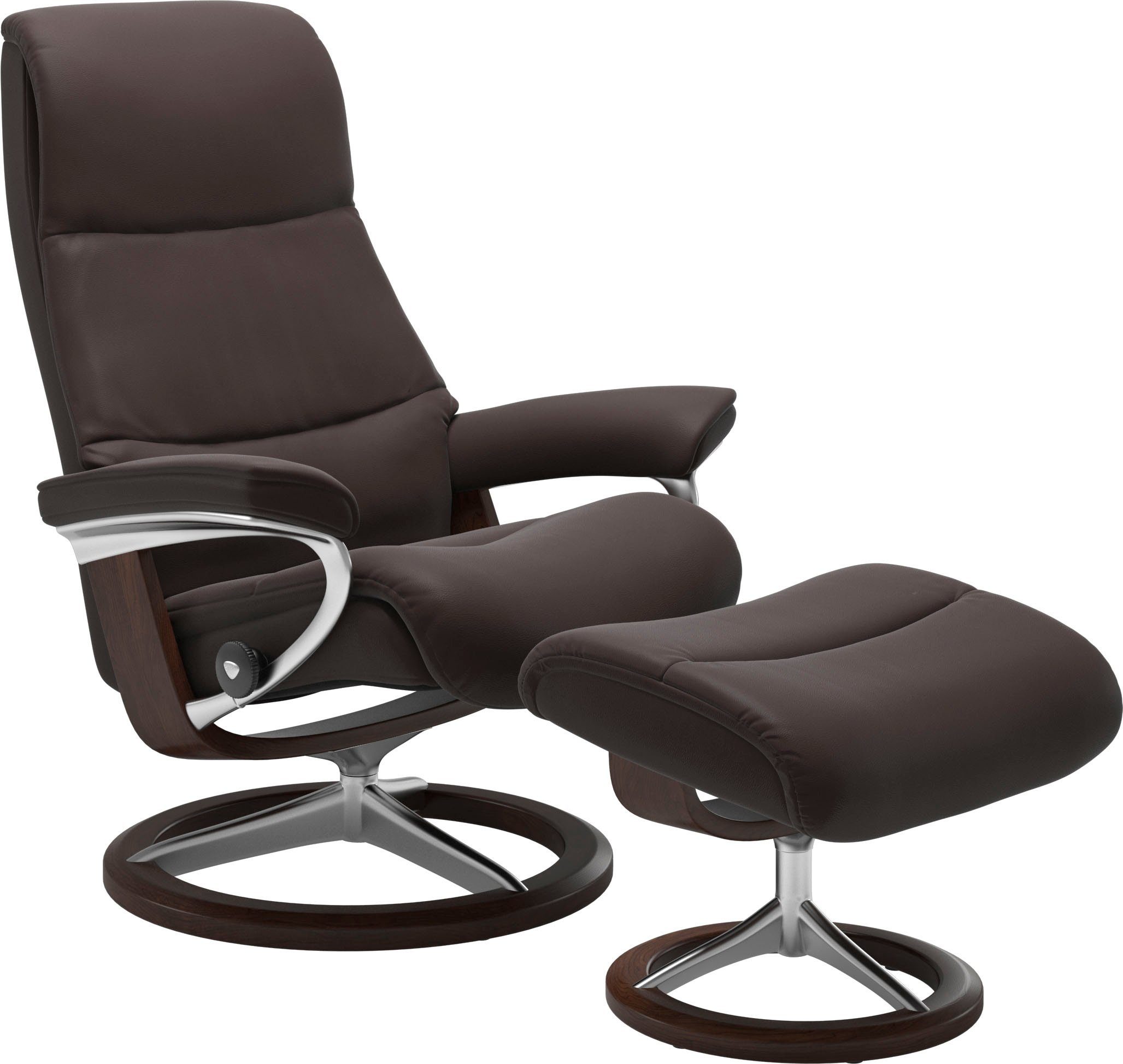 View, Größe mit Stressless® Base, S,Gestell Relaxsessel Braun Signature