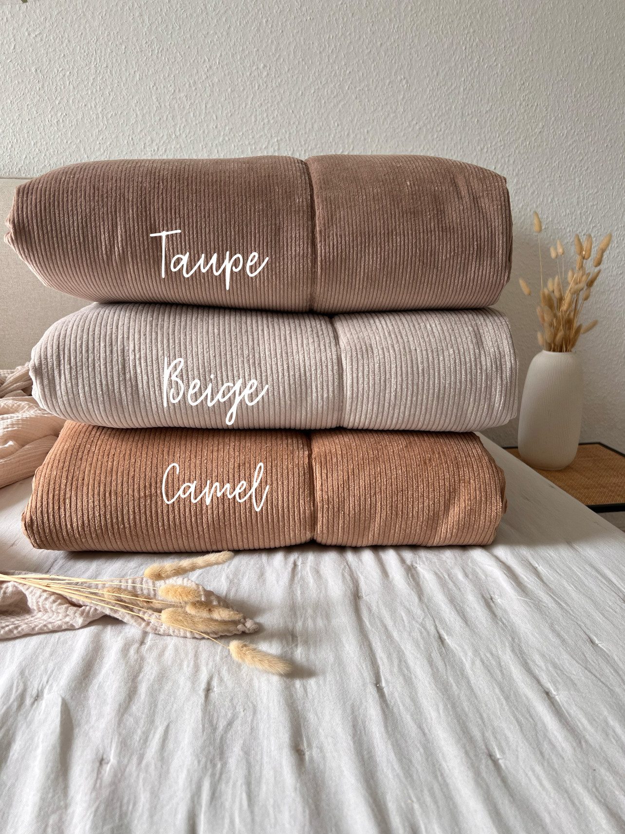 Krabbeldecke Krabbeldecke Cord Taupe, Handmade in Germany