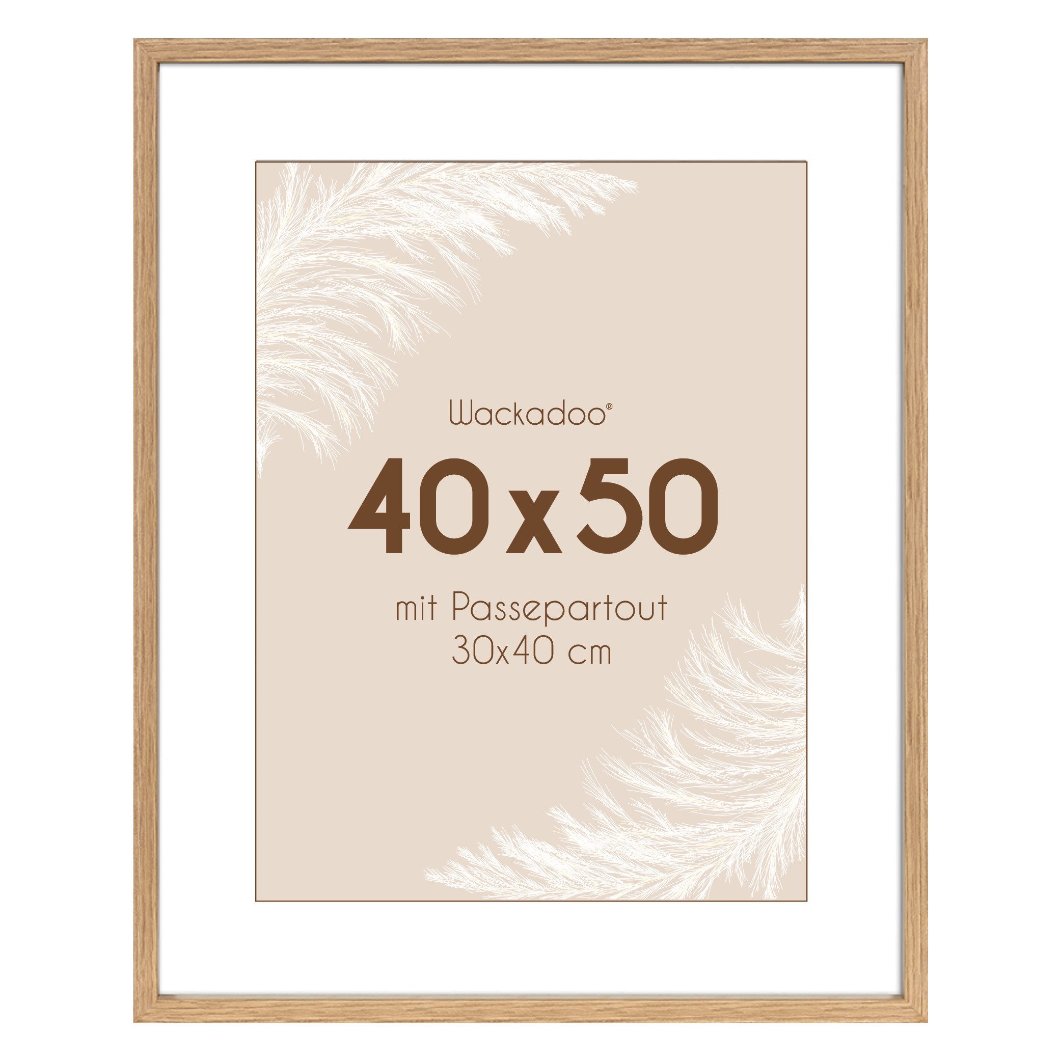 Wackadoo Living Bilderrahmen Serie Nordic MDF Holz mit Glasscheibe und Passepartout, (1 St), FSC Holz. € 19,99