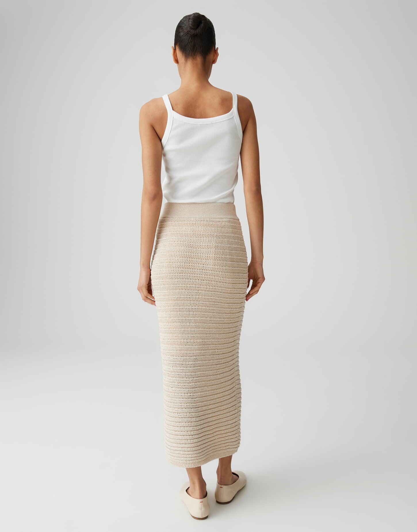 OPUS Strickrock Renisa breath aus Strick mit Crochet Optik