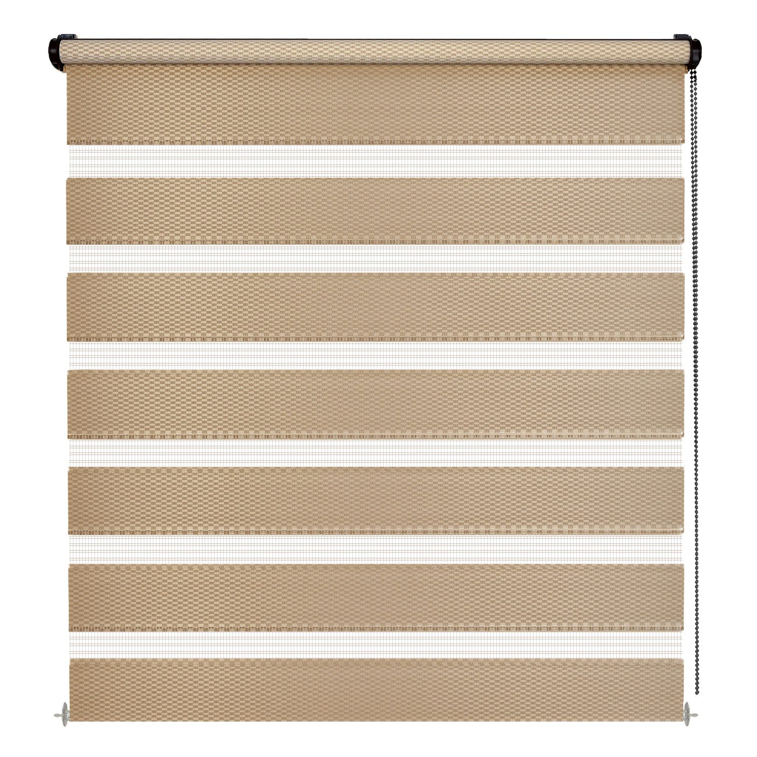 Doppelrollo Fensterrollo RON Klemmfixierung Zebrarollo Seitenzugrollo, Rikm günstig online kaufen