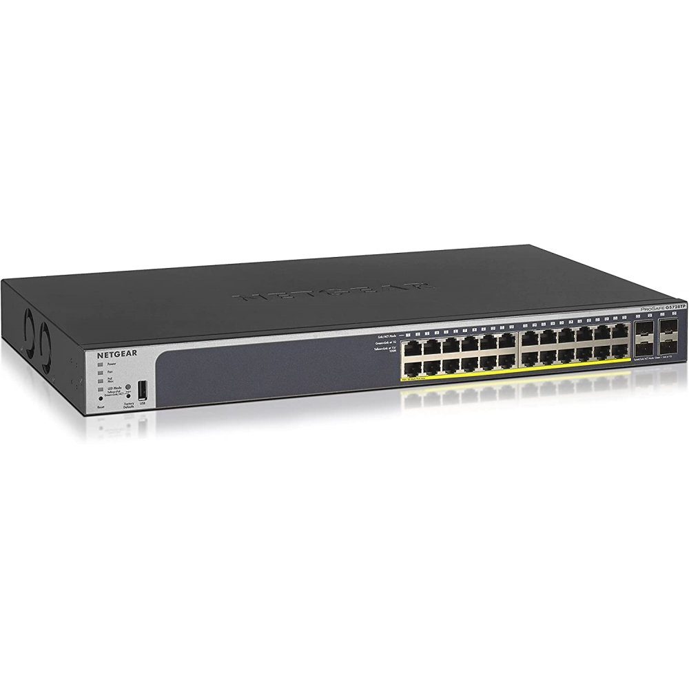 NETGEAR GS728TPv2 28-Port Gigabit Ethernet - Netzwerk Switch - grau Netzwerk-Switch