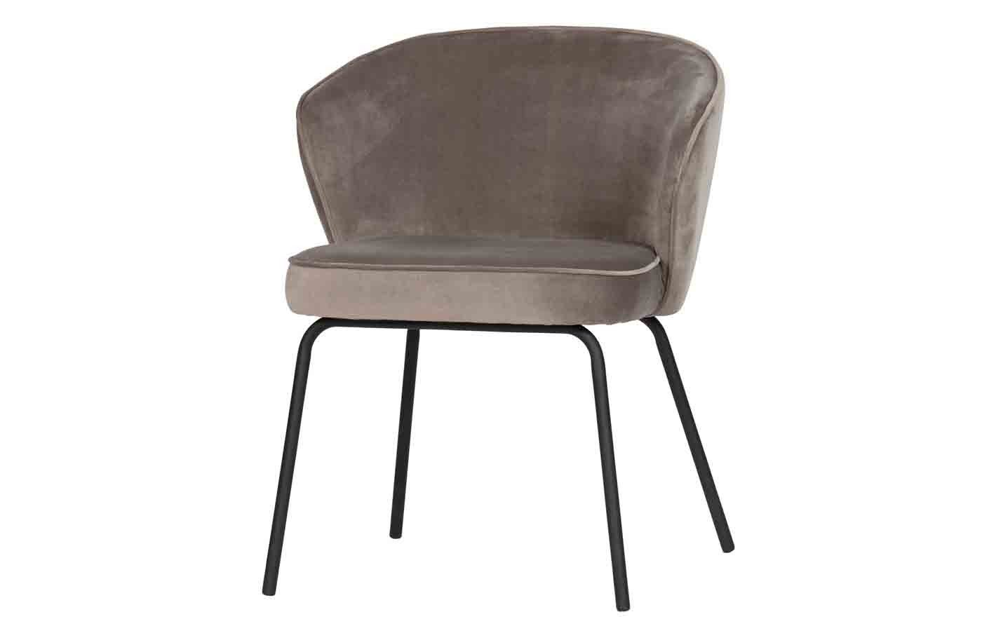 Stuhl Admit aus Samt, Taupe
