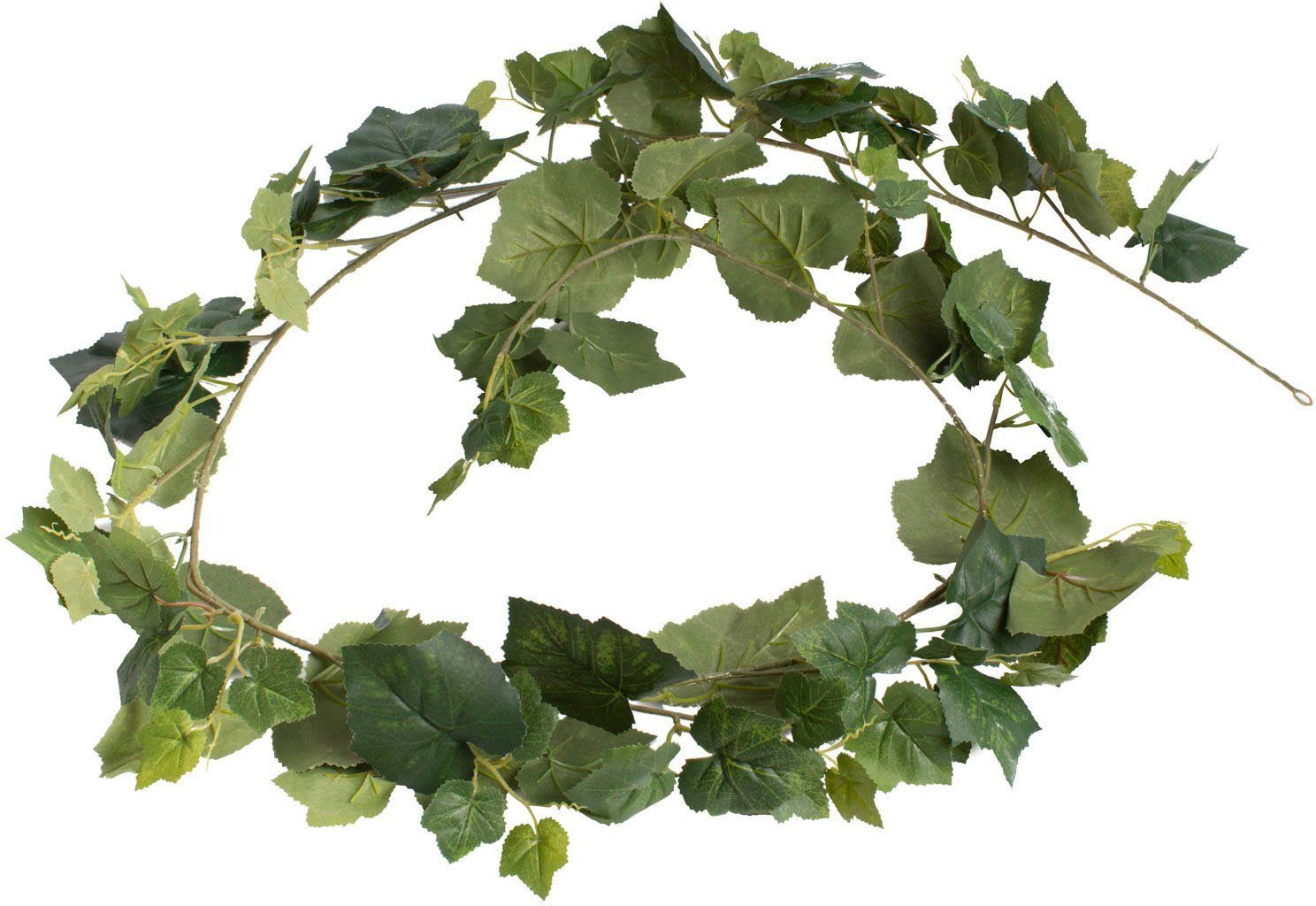 Kunstranke Weinlaubgirlande, Botanic-Haus, Höhe 195 cm
