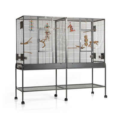 Montana Cages Vogelkäfig »Madeira Double · Antik«, ca. 165 x 54 x 155