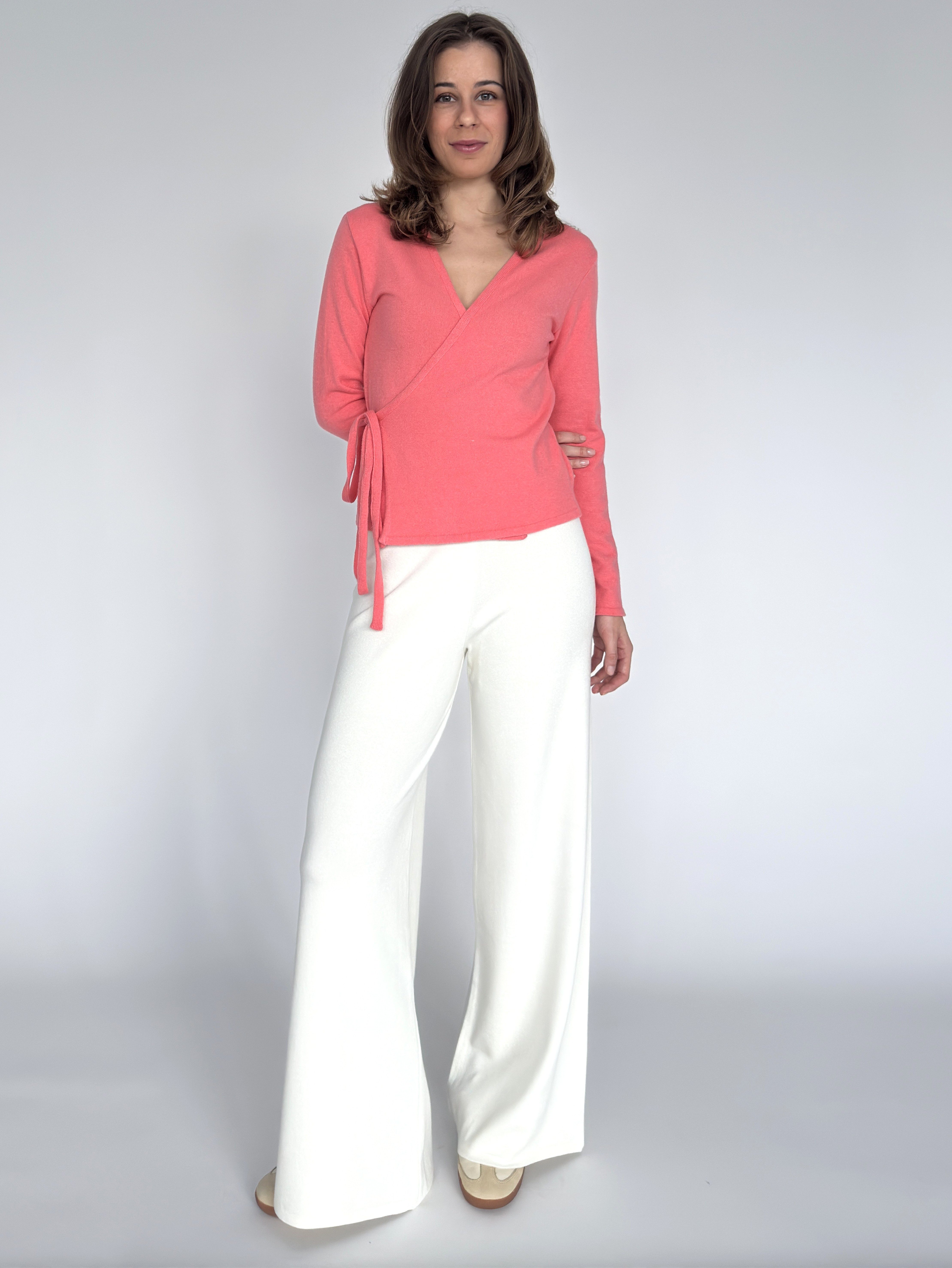 Zuckerwatte Wickelpullover Wickelpullover aus weicher Merino günstig online kaufen