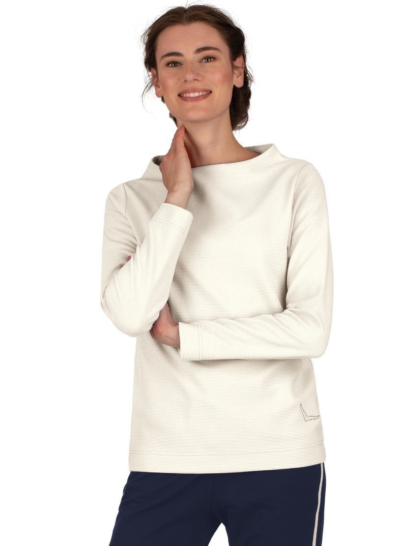 natur TRIGEMA Kristallsteinen Stehkragen Sweatshirt mit Trigema Pullover