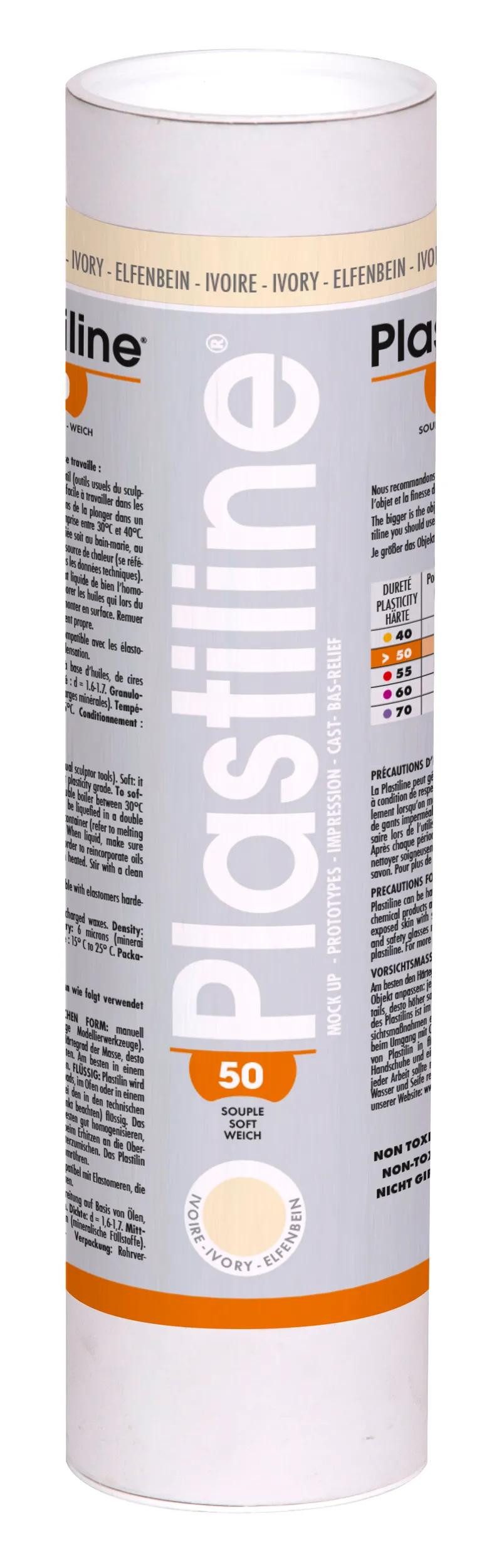 Plastiline Knete Plastiline, 1 kg, Härtegrad 50 (weich) - Elfenbein 1150T, PLASTILINE