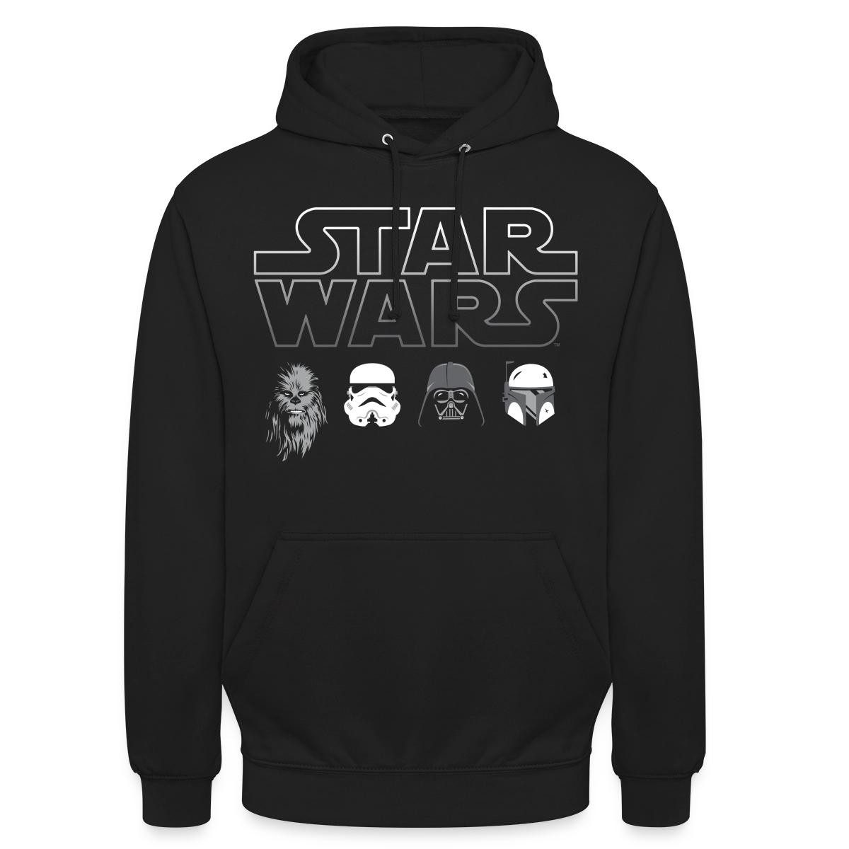 Spreadshirt Hoodie Star Wars Chewbacca Stormtrooper Darth Vader Unisex Hoodie (1-tlg)