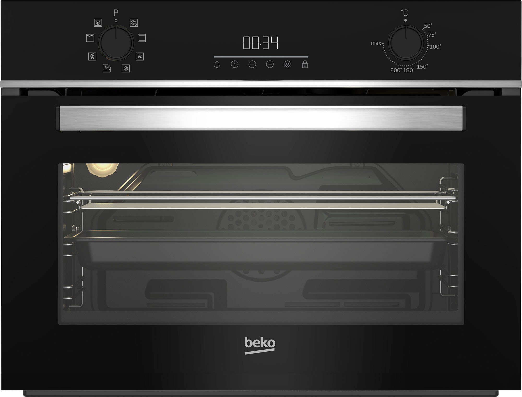 BEKO Einbaubackofen BBCM13300X, SteamShine