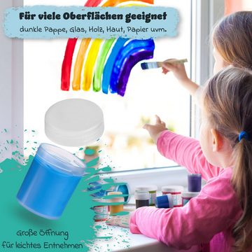 CreaTek Bastelfarbe für Kinder ungiftig riesige Farbauswahl Gouache Farbe 12x20 ml, Farben Kinder ab 3 Jahre