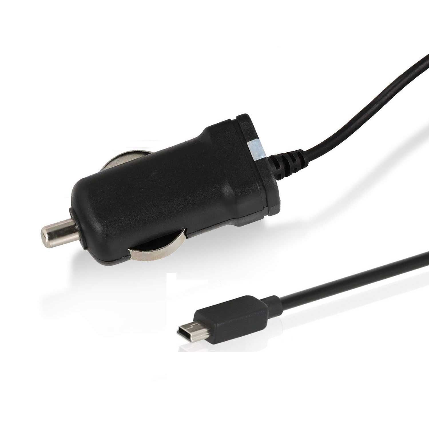 Wicked Chili miniUSB TMC charging cable for Becker 43 Z217 Z215 Z213 Z205 car adapter cigarette lighter plug to mini USB, 100 cm, with integrated TMC antenna and LED function indicator