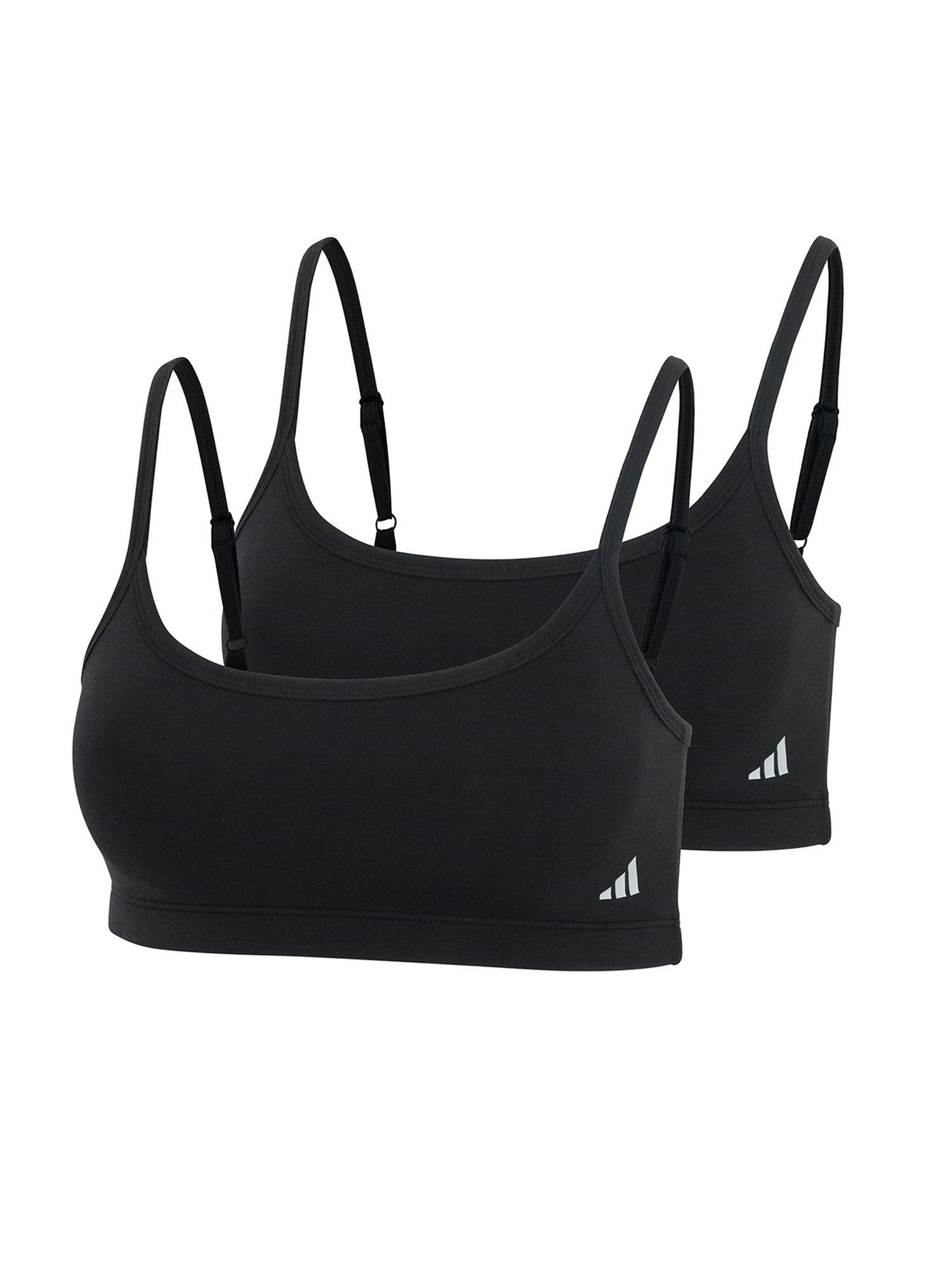 adidas Sportswear Bralette Sport Active Modal Comfort - perfekter Sitz - elastische Träger (2-tlg) Soft-BH bügellos Pull-On verstellbar Damen Gym Training Yoga leicht