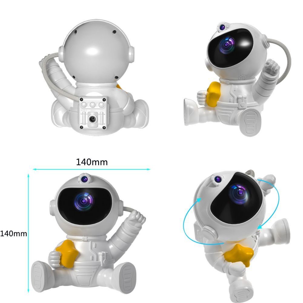 JOYOLEDER Nachtlicht Galaxy Astronaut LED Lampe, Drehen Starry 360° Projektor Light, Sternenhimmel LED