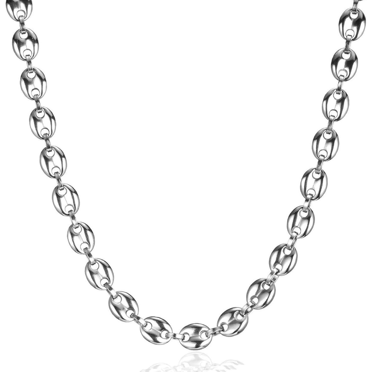 Edelstahlkette Halskette Herren Edelstahl Silber-6mm Breit 56.0 Zentimeter