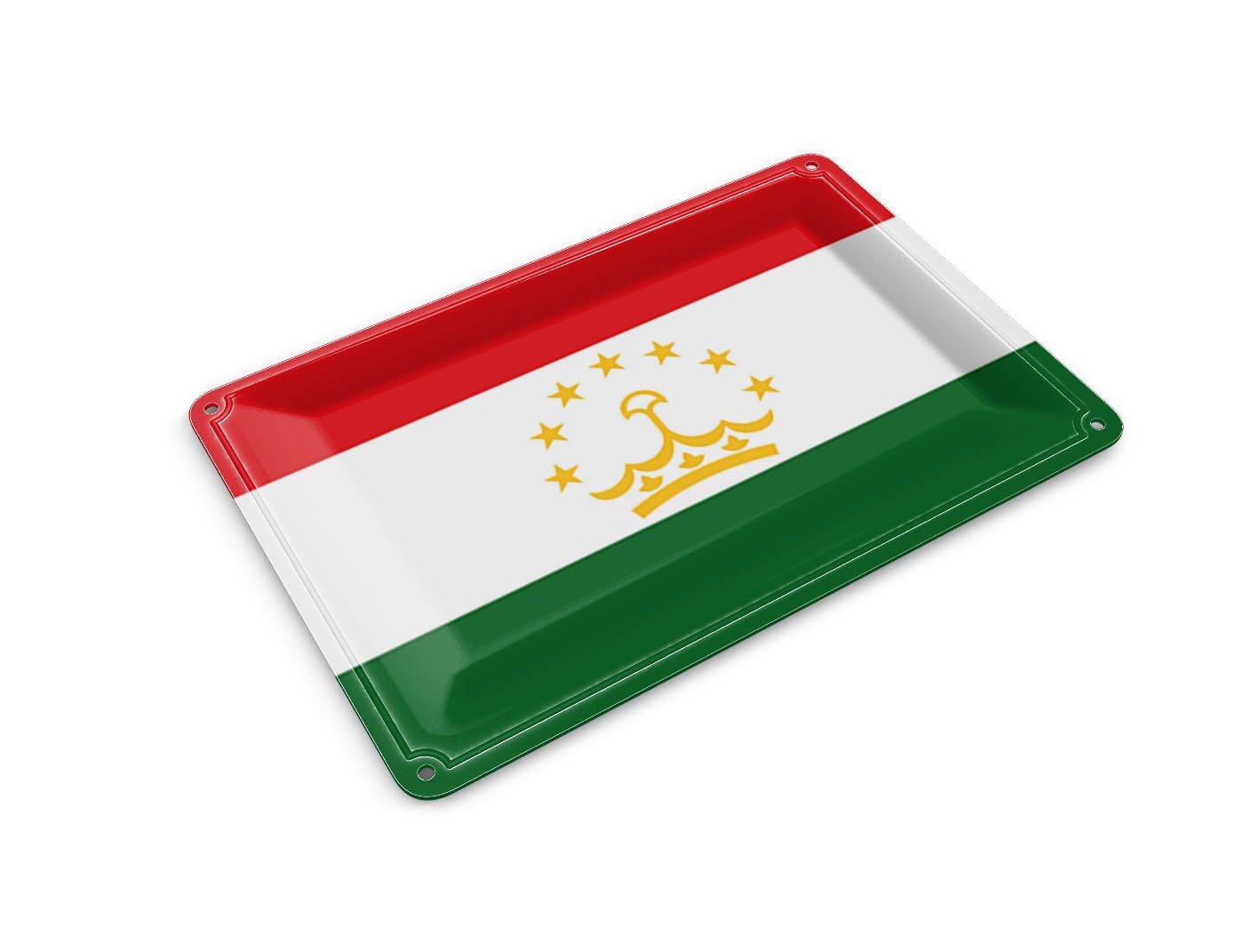 Femer GmbH Postkarte Flagge Tadschikistan 14x10cm Flag of Tajikistan, unfrankiert
