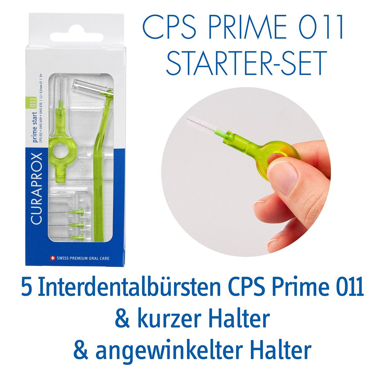CURAPROX Interdentalbürsten Interdentalbürsten CPS prime Start Set, 5 Bürsten mit 2 Haltern