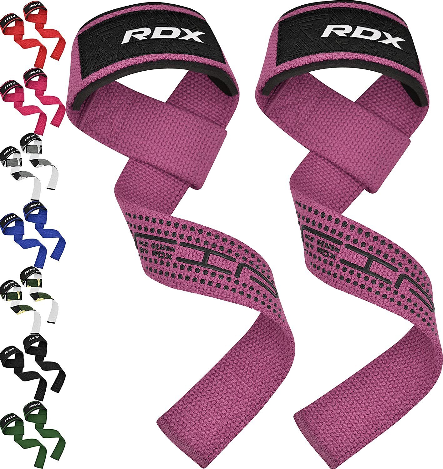 RDX Handgelenkschutz RDX Lifting Straps Strength Training, 60 cm lange professionelle Pink Dotted