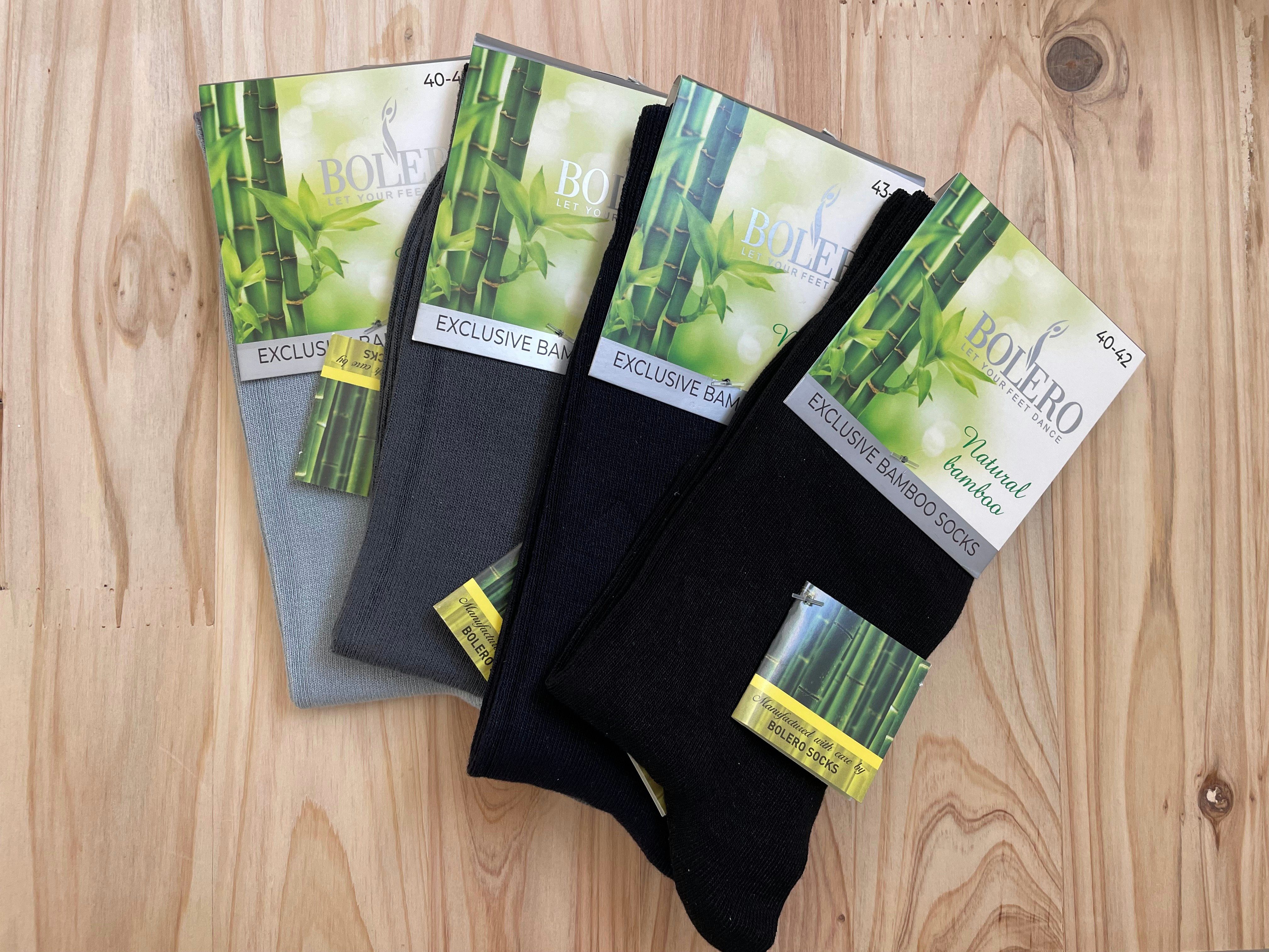 Bolero Socken Model: Bambus - lang (Viskose aus Bambus-Zellstoff) 6 Paar elastisch, atmungsaktiv, antibakteriell, wärmeregulierend Grau