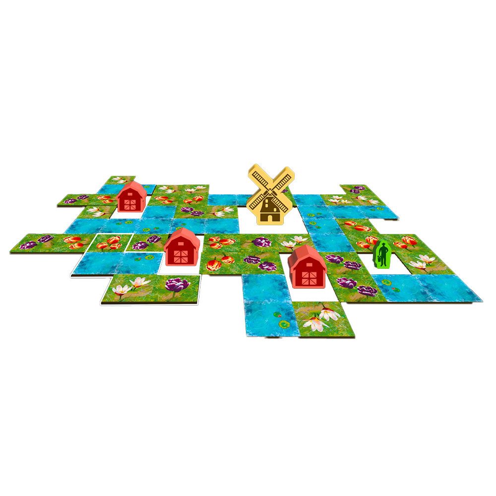 JoeKas World Spiel Frosted Blooms (DE) Brettspiel Legespiel Blumen, Familienspiel Gelegenheitsspieler Plättchenlegen Legespiel