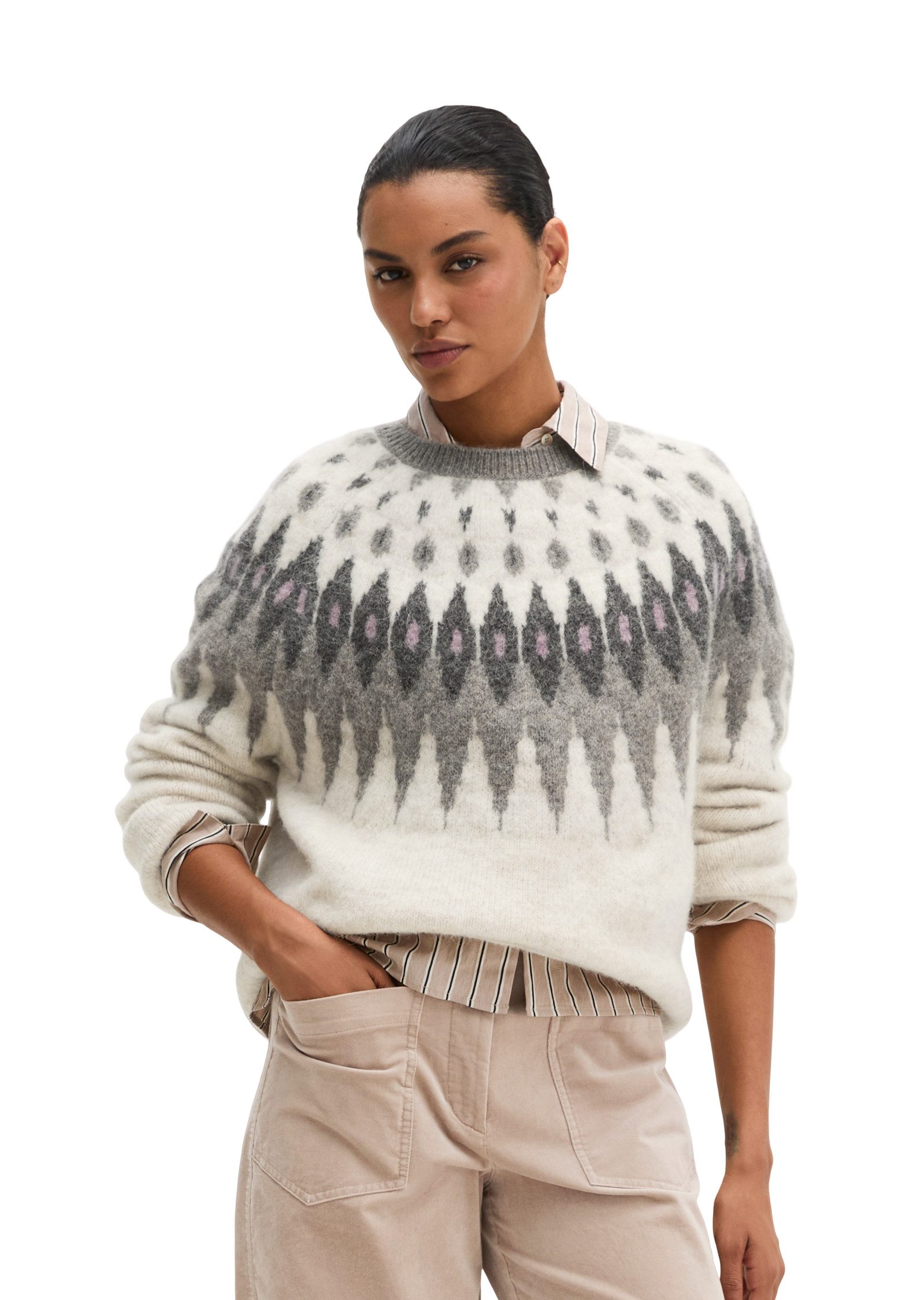 Marc O'Polo Strickpullover aus kuscheligem Wolle-Alpakawolle-Mix