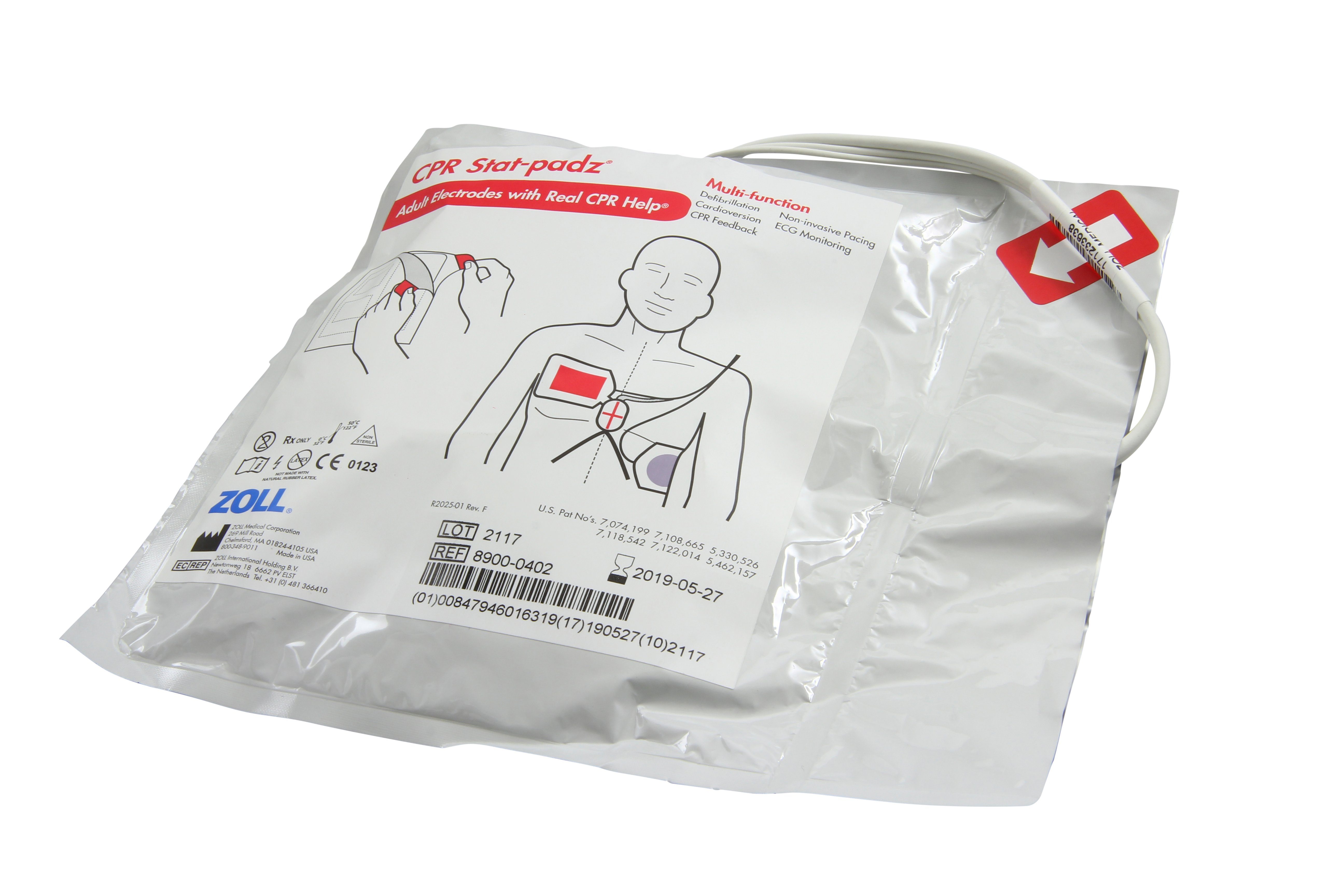 ZOLL Original Defi-Elektroden Pads Zoll AED Plus, AED Pro, M Serie Akku
