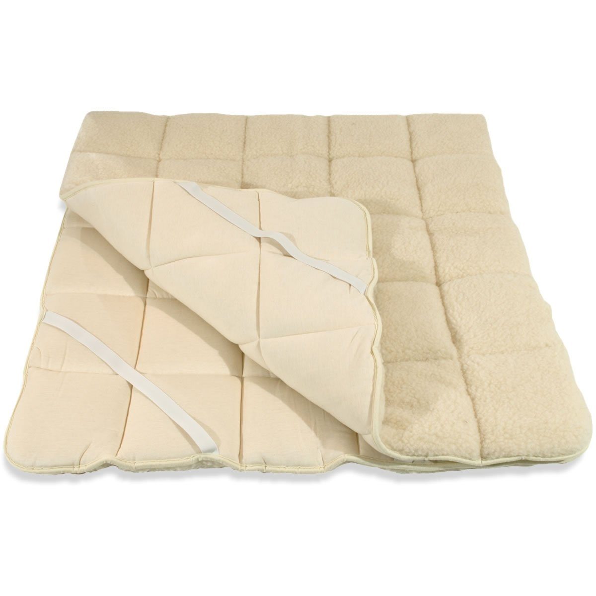 Meivita, Topper bauschiges Lammflor Unterbett mit 4 Eckgummis, 3 cm hoch, M günstig online kaufen