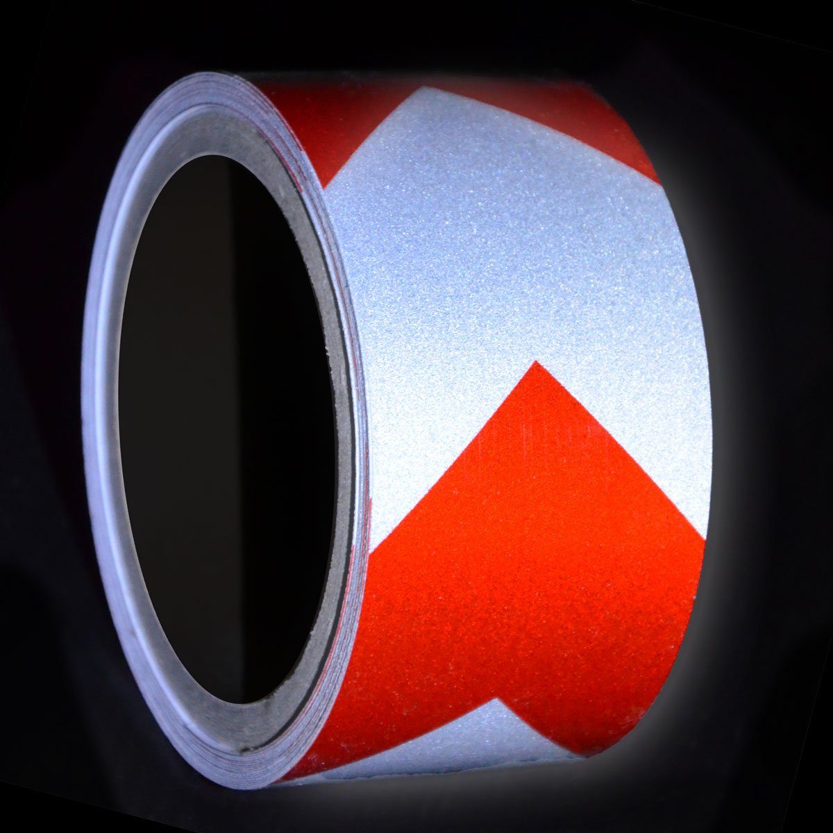 eyepower Klebeband Reflektorband Warnband x Rot Klebeband 5cm Weiß Reflektierend Selbstklebend 5m