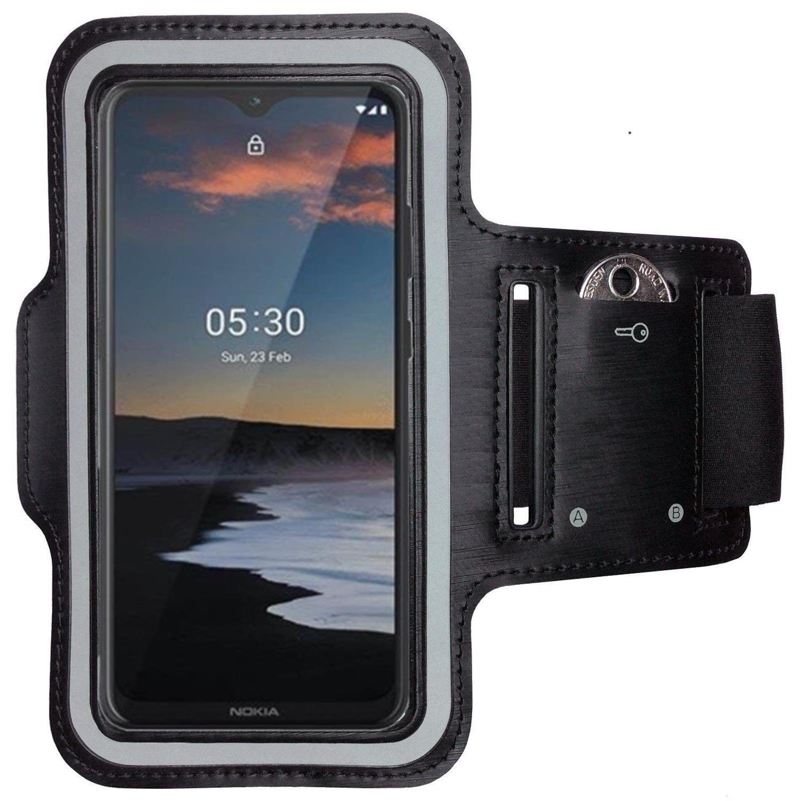 CoverKingz Handyhülle Sportarmband für Nokia 5.3 Armband Handy Tasche Fitness Jogging Hülle, Sport Schutzhülle Schlüsselfach Handyhülle Jogging Schutztasche Etui