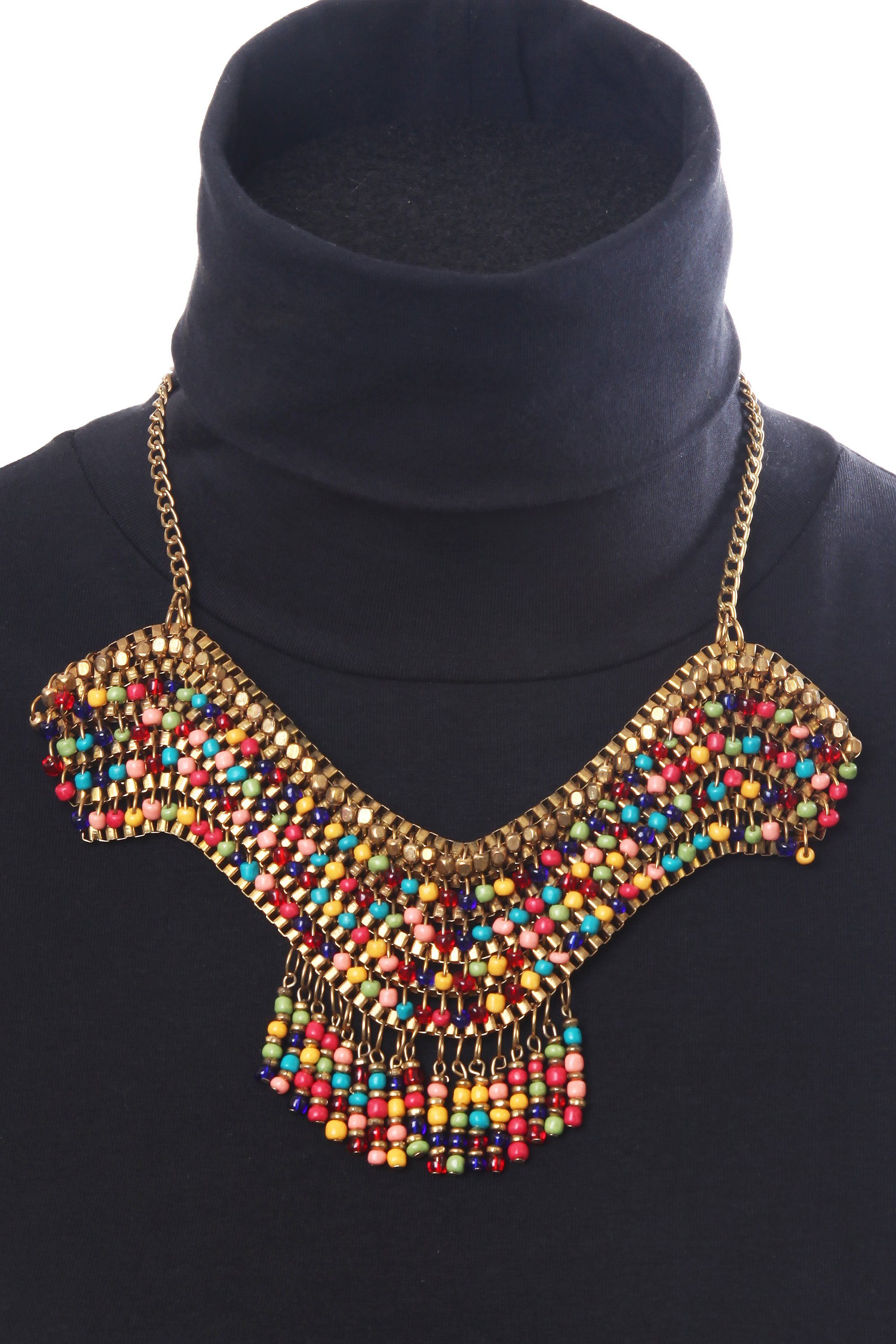 COLLEZIONE ALESSANDRO Statementkette Floria, mit vielen bunten Glasperlen