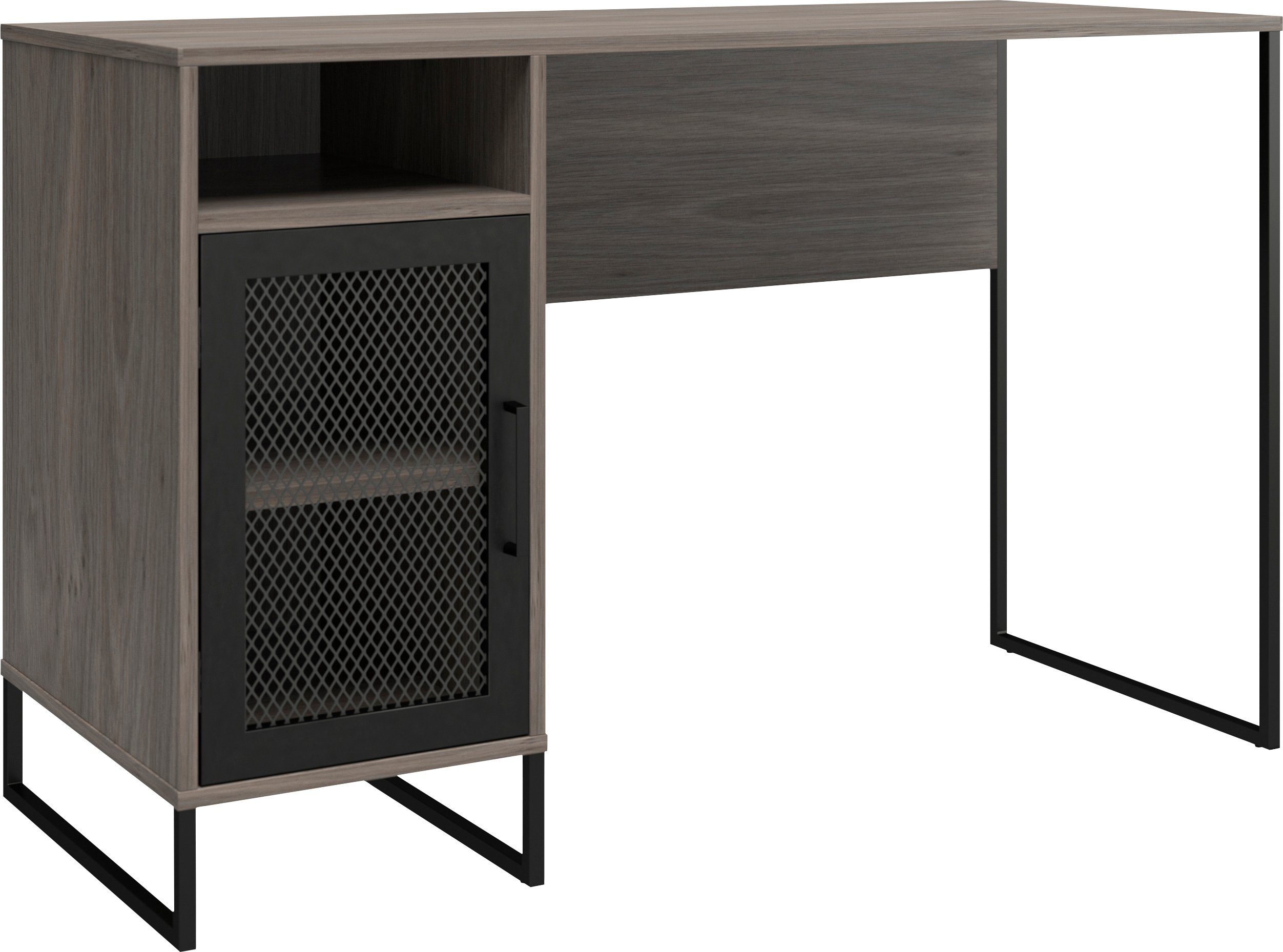 Dorel Home Schreibtisch Purdue (1-St), Tür mit Magnetverschluß, Gestell aus Metall, Höhe 76,5 cm