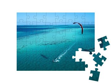 puzzleYOU Puzzle Kite-Surfen im unendlichen Blau des Ozeans, 48 Puzzleteile, puzzleYOU-Kollektionen Sport, Menschen